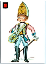 Vintage Postcard 1800s Russian European Military Uniform Illustration 1980s