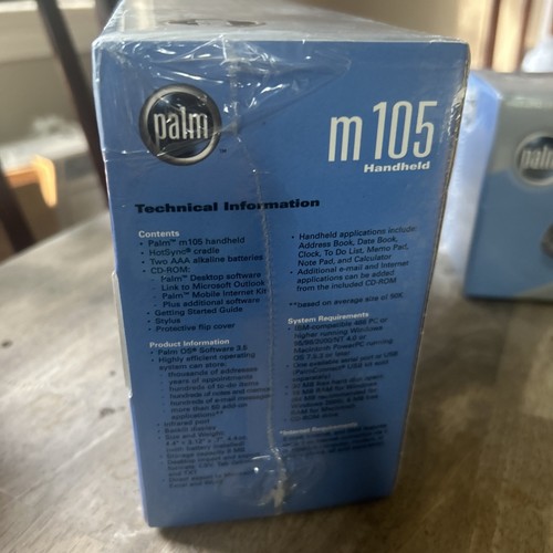 Palm M105 organisateur de pilote PDA portable scellé avec berceau Hotsync également scellé - Photo 4 sur 12