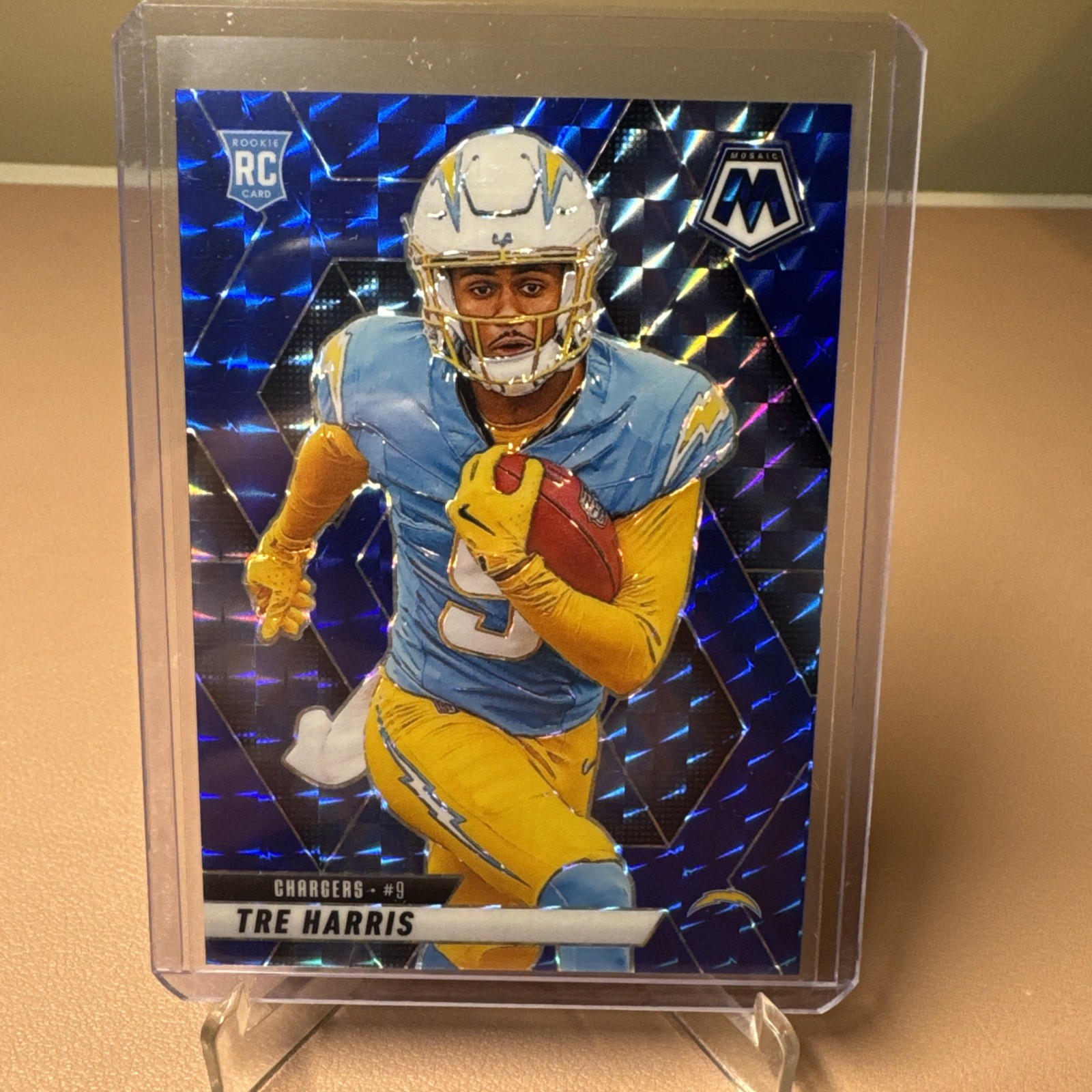 2025 Mosaic Tre Harris Rookie /99 Blue Prizm LA Chargers RC SP #326 Color Match!