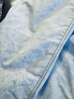 JC PENNEY Home Collection Duvet Cover BLUE on BLUE Jacobean 100% COTTON 64x86''