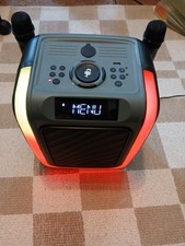 Singing Machine Cube Singcast Bluetooth Karaoke Machine with 2 Microphones Black
