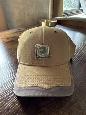 Disney Indiana Jones Hat Brown Cap Lucasfilm 2008 Metal Patch Canvas Adult NWT