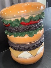 Taburete/taburete de hamburguesa de vinilo raro mesa auxiliar VIRAL TIKTOK