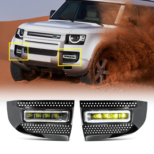 For Land Rover Defender 110 90 130 2020-2024 Front Fog Lights LED Driving Lamps - Picture 9 of 24