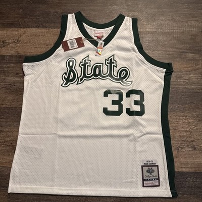 1978 Mitchell & Ness Mens Magic Johnson Michigan State Basketball Jersey 2XL XXL