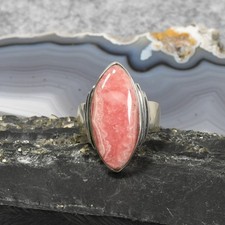 Rhodochrosit Ring, 925er Silber, Edelsteinring (24097), Edelsteinschmuck