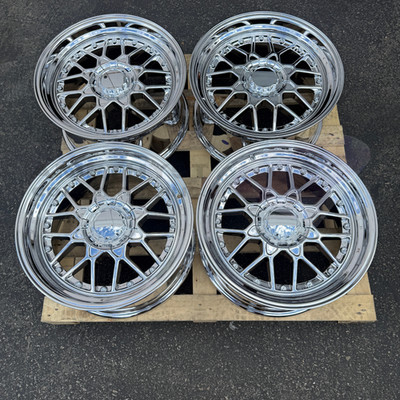 NEW 18'' RS2 BBS STYLE CHROME WHEELS 18X9 +25 (5X112/5X120)  MERCEDES BMW AUDI VW