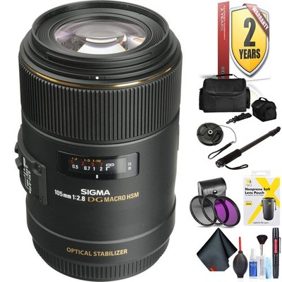 Sigma 105mm F/2.8 Ex Dg Os HSM Macro Lens for Canon 6D, 5D Mark IV, 5D Mark III,