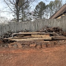 Mixed Firewood and Lumber Wood Stack for Outd...