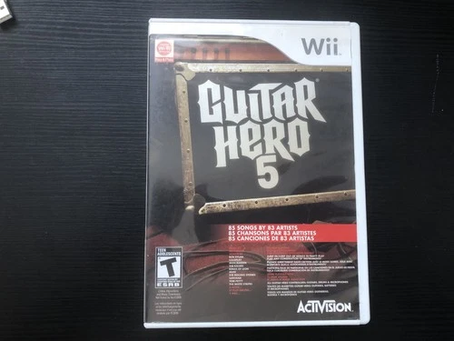Guitar Hero 5 (Nintendo Wii 2009) CIB Complete with Manual