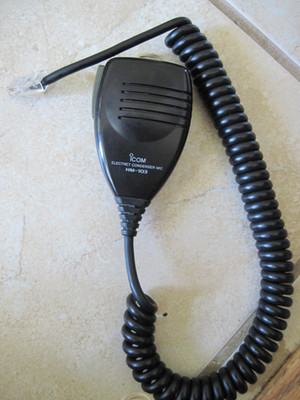 Icom Original HM-103 hand microphone good shape,Up/Down, RJ-45 works fine