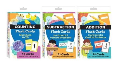 Math Flash Cards 3-Deck Set by Teacher Created Materials Paperback Book