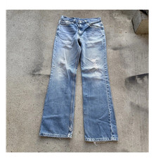 Vintage Levi's 517 Bootcut Distressed Light Blue Men's Jeans