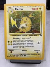 Pokemon Raichu 14/62 Fossil Holo Rare Unlimited WOTC 1999 HP/Played on eBay