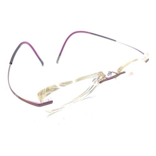 Silhouette 7581 40 6054 Titanium Purple Rimless Eyeglasses Frames 17 145 Austria