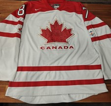 Sidney Crosby Olympic Team Canada Hockey Jersey Mens L White 2010 Vancouver Nike