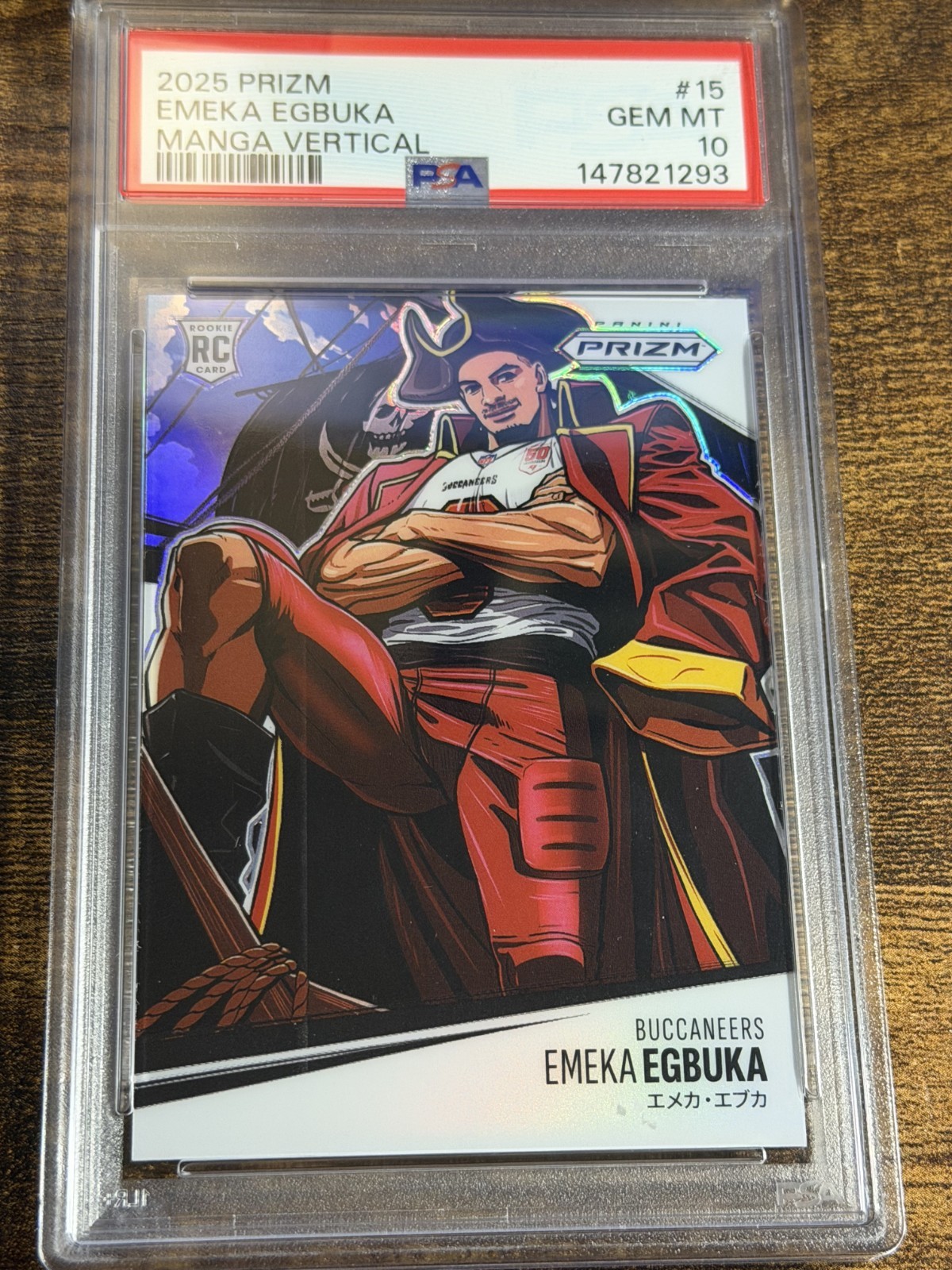 EMEKA EGBUKA 2025 Panini Prizm #15 Rookie Vertical MANGA PSA 10