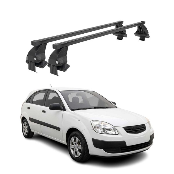 Menabo DachträGer GrundtäGer FüR Kia Rio SchräGheck 2005-2011 50Kg Stahl Schwarz-image