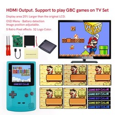720P Retro Pixel HDMI-compatible IPS Backlight LCD Kit W/Pre-cut Shell For GBC