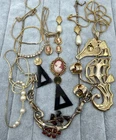 Lot Of Vintage Gold Tone Jewelry Necklace Bracelet  Estate Lot