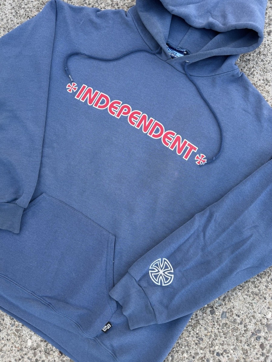 Vintage 90s Independent Trucks Co Skateboard NHS Tag Hoodie Large