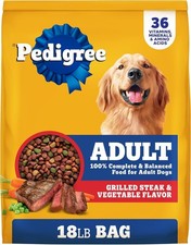 Pedigree Complete Nutrition Adult Dry Dog Food, Grilled Steak  Vegetable Flavor
