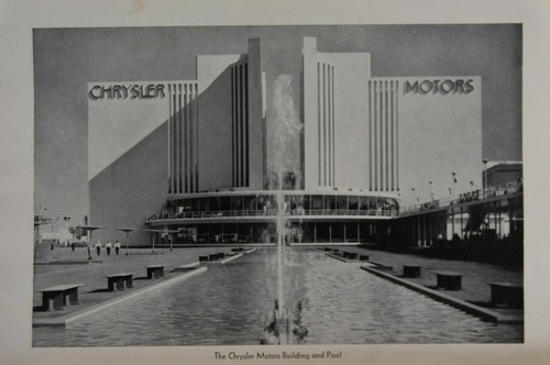 Antique Art Print Chicago Worlds Fair Chrysler Motors 1933 American History