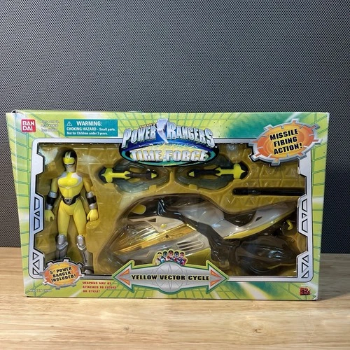Vintage 2000 Bandai Power Rangers Time Force Yellow Vector Cycle NEW