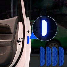 4x Blue Reflective Sticker Strip Car Door Handle Warning Tape Auto Accessories