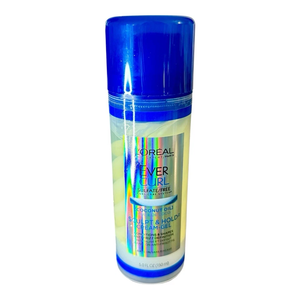 L'Oreal Hair Expert Paris Ever Curl Sculpt & Hold Crema Gel Sin Sulfato 5 OZ Foto 2 de 4