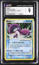 CGC 9 MINT Kyogre Gold Star 2005 EX Delta Species 112/113 Holo Pokemon Card on eBay