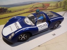 VINTAGE TINPLATE BATTERY OPERATED PORSCHE 910 POLICE CAR MADE BY JOUSTRA