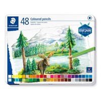Staedtler Buntstifte Sechskant Weiche Mine 48 Farben Metalletui Hoch