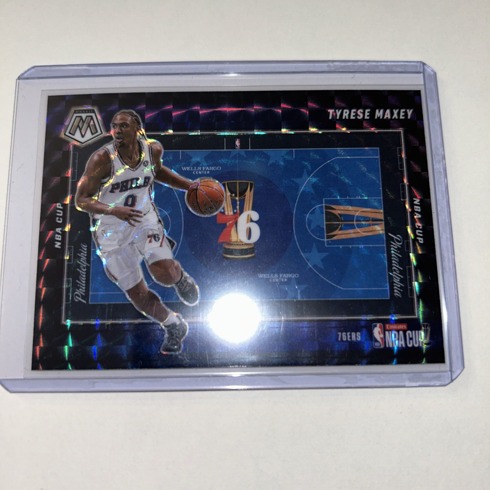 Tyrese Maxey 2024-25 Panini Mosaic - NBA Cup #5 Philadelphia 76ers SSP