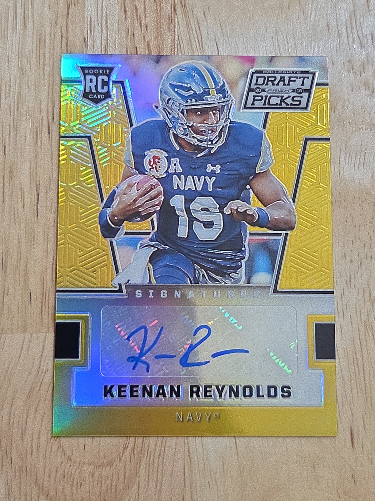 Keenan Reynolds Panini Prizm Collegiate Draft Picks #258 Autograph-Gold