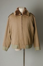 VTG 50S Mabrun Italian Jacket Fur Collar riri Zipper