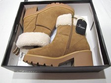 Stivaletti con pelo ecopelle Jomix 36 suola gomma carroarmato tacco 6 cm beige