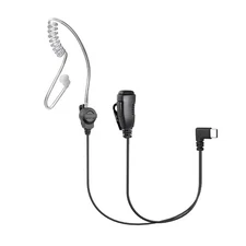PTT Earpiece USB C - Earbuds with PTT Button and Mic (for Teams, Zello, and O...