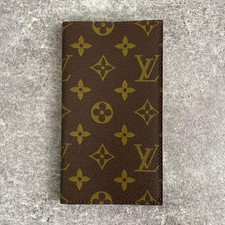 Used Out of print old Louis Vuitton monogram notebook cover address book memo