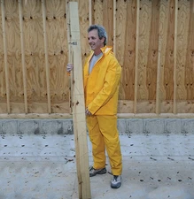 Boulder Creek 61315-CM Yellow PVC-Coated Rayon Three Piece Rain Suit 2XL