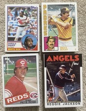 Vintage Topps Baseball Card Lot (203) 1983 1984 1985 1986 Rose Ozzie Rice Reggie