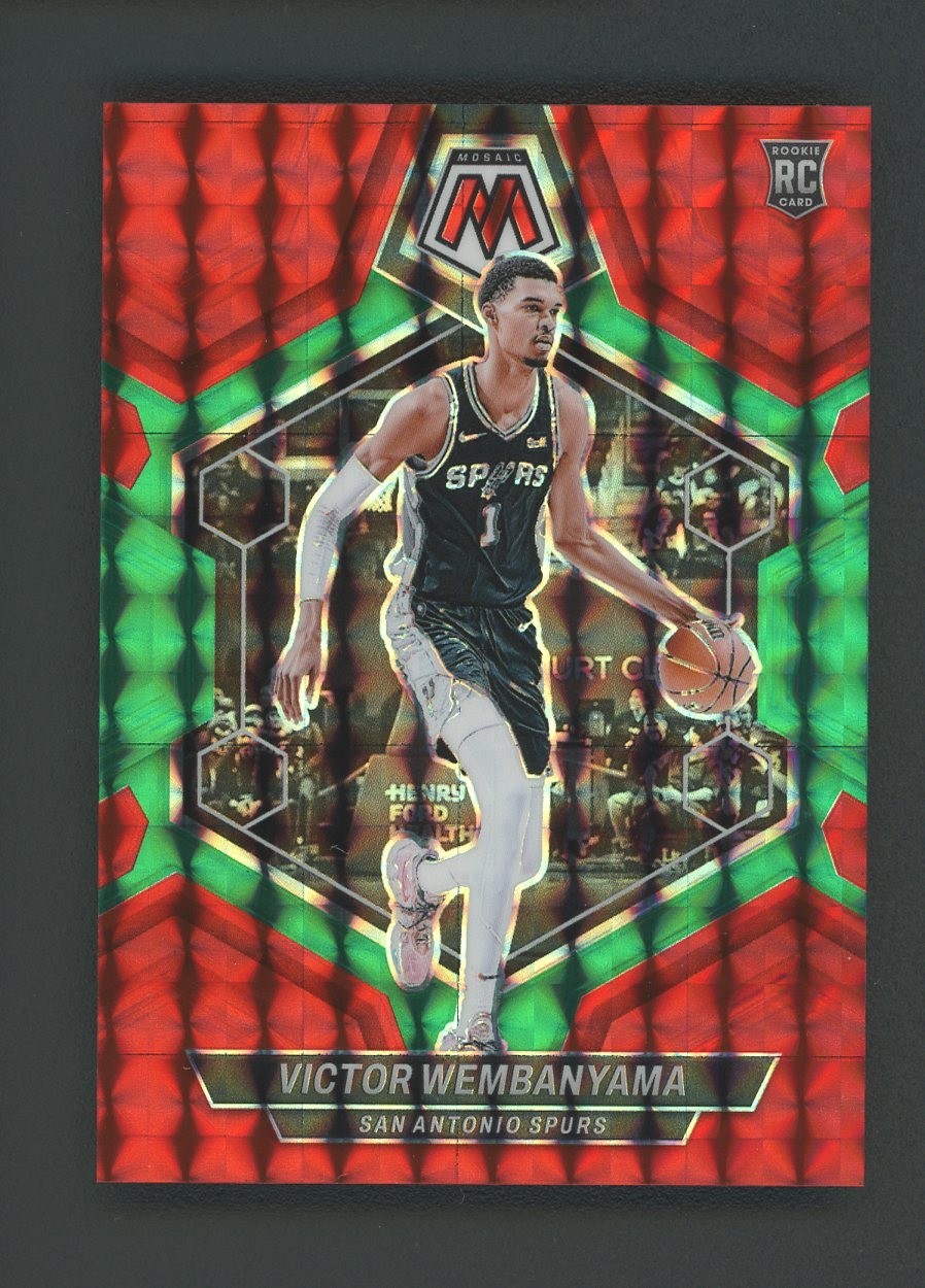 2023-24 Mosaic Red Mosaic Prizm #238 Victor Wembanyama Spurs RC Rookie