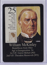1992 CSPAN LITTLE DEBBIE PRESIDENTS WIFES #25 WILLIAM MCKINELEY ID44