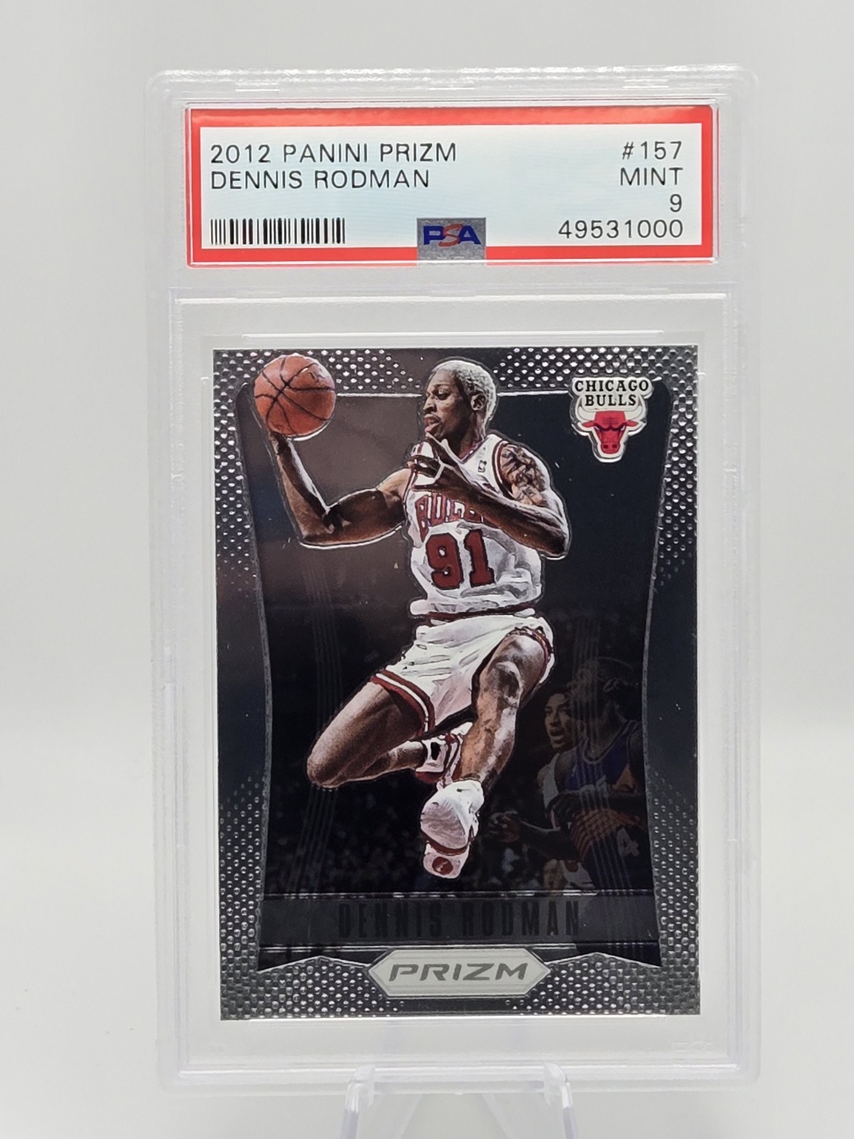 2012-13 Panini Prizm Dennis Rodman #157 PSA 9 Mint Chicago Bulls
