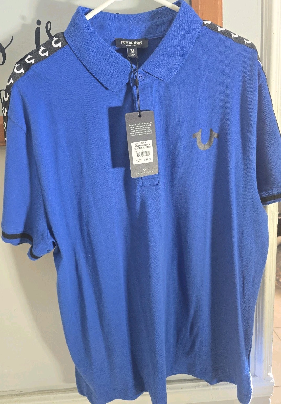 True Religion Polo Shirt Large Blue