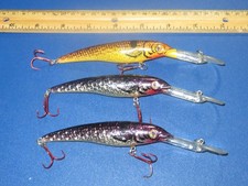 Lot of 3 Renosky Spoonbill Minnow Crankbaits Lures Honeycomb NICE