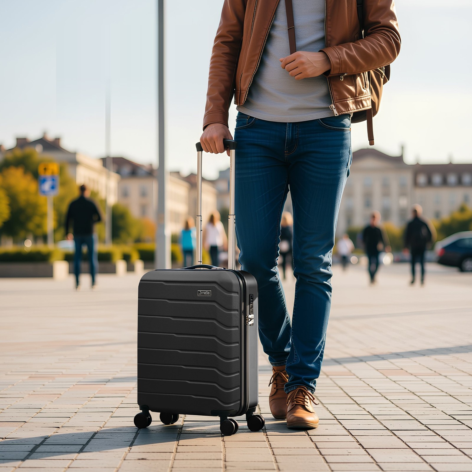 55x40x20cm Cabin Size Suitcase 4 Wheels Airline Approved Luggage Bags For Travel