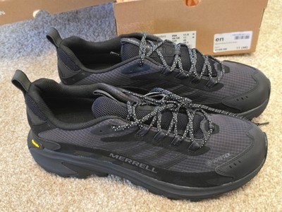 Merrell Moab Speed 2 Gore-Tex Wanderschuhe schwarz UK 11 nagelneu im Karton