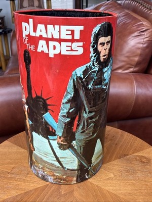 PLANET OF THE APES 猿の惑星 ゴミ箱 ヴィンテージ Vintage Cheinco 1967 Planet of the Apes Metal Garbage Trash Can