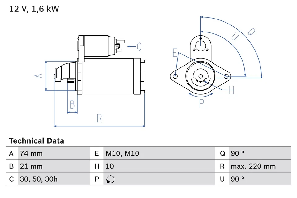 STARTER 0 986 022 930 FOR BMW 1/E87 X3/SAV/E83 M47D20 N47D20C/A 2.0L 4cyl 1 E87 - Image 2 of 4